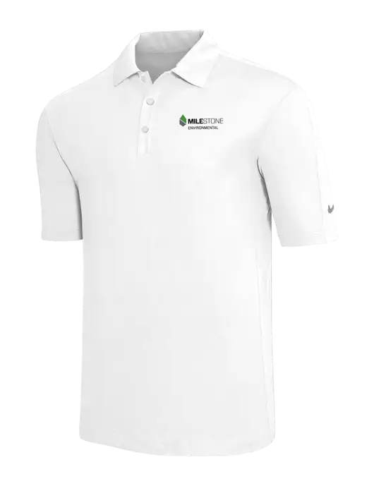 Nike White Tech Sport Dri-FIT Polo w/Milestone Environmental Logo