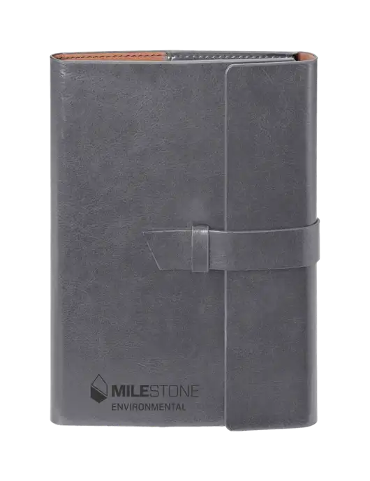 Fabrizio Grey 6.875 x 9.56 Portfolio w/Milestone Environmental Logo