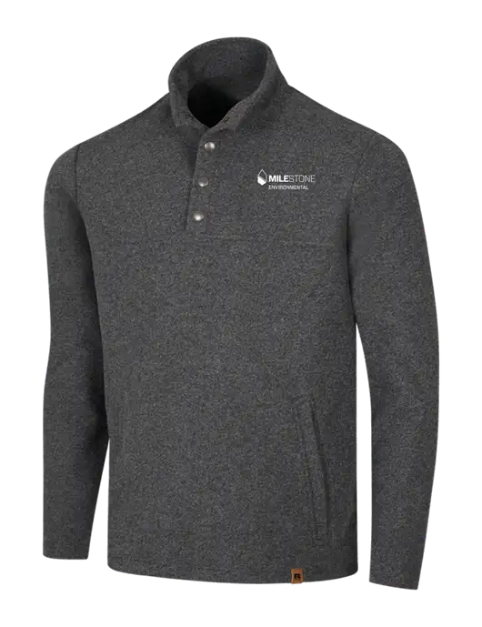 Russell Outdoors Dark Grey Heather Basin Snap Pullover w/Milestone Environmental Logo