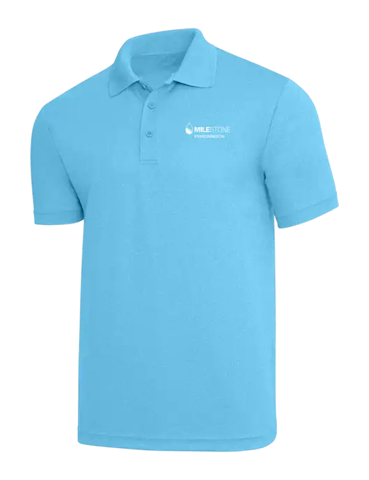 Light Sapphire Heather PosiCharge RacerMesh Polo w/Milestone Environmental Logo