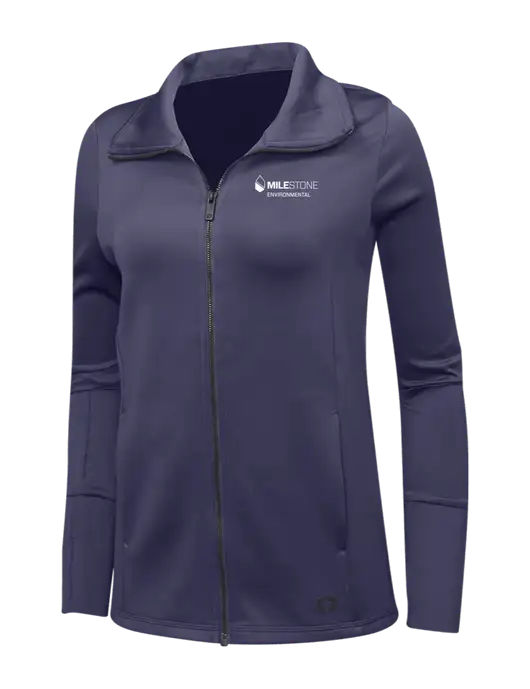 OGIO Navy Womens Endurance Modern Performance Full-Zip w/Milestone Environmental Logo