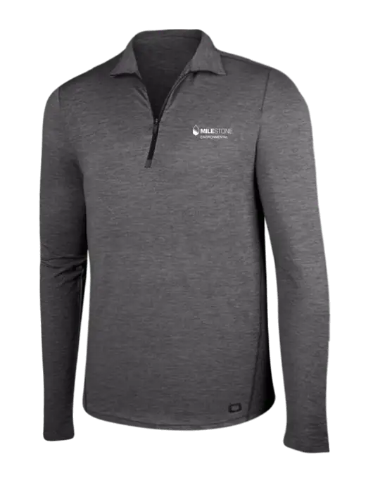 OGIO Gear Grey Heather Endurance Force 1/4 Zip w/Milestone Environmental Logo