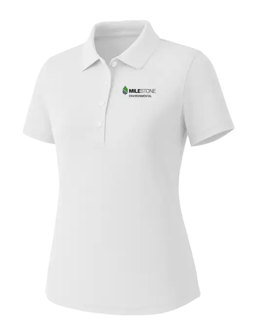 Callaway Womens Core Bright White Performance Polo w/Milestone Environmental Logo