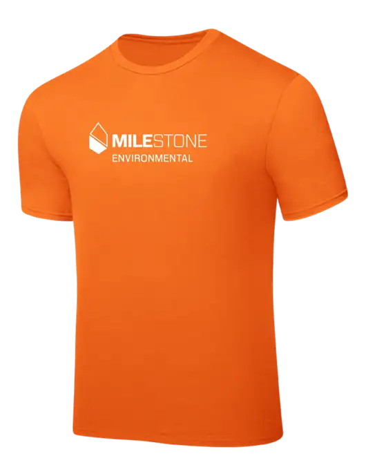 Orange PosiCharge Competitor Tee w/Milestone Environmental Logo