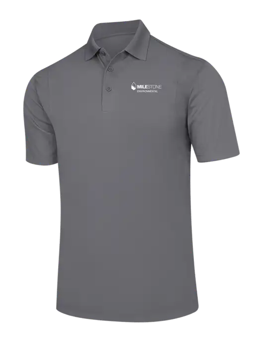 Medium Grey Micropique Sport-Wick Polo w/Milestone Environmental Logo