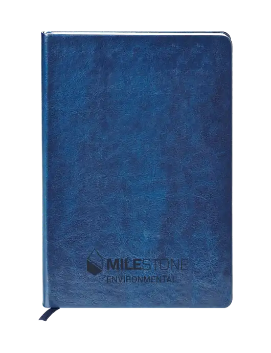 Fabrizio Blue Hard Cover 5.75 x 8.3 Journal w/Milestone Environmental Logo