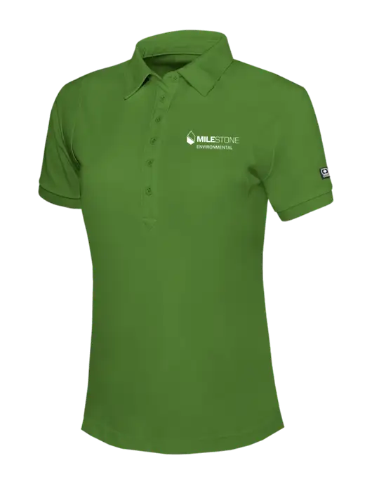 OGIO Womens Dark Kelly Green Jewel Polo w/Milestone Environmental Logo