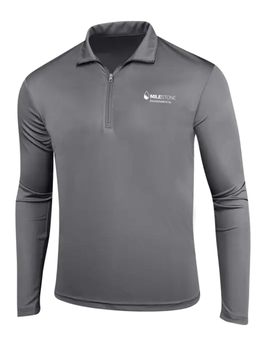 Medium Grey PosiCharge Competitor 1/4 Zip Pullover w/Milestone Environmental Logo