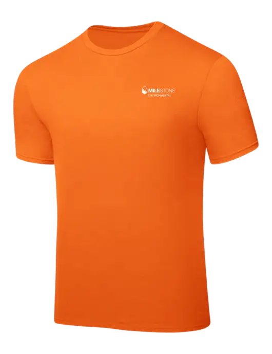 Orange PosiCharge Competitor Tee w/Milestone Environmental Logo