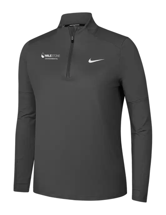 Nike Dark Grey Womens Dri-FIT Element 1/2-Zip Pullover w/Milestone Environmental Logo