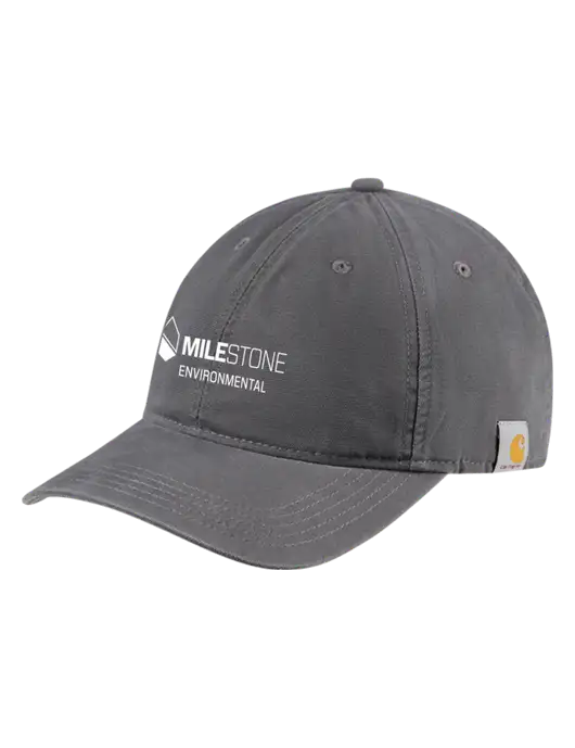 Carhartt Dark Grey Cotton Canvas Cap w/Milestone Environmental Logo