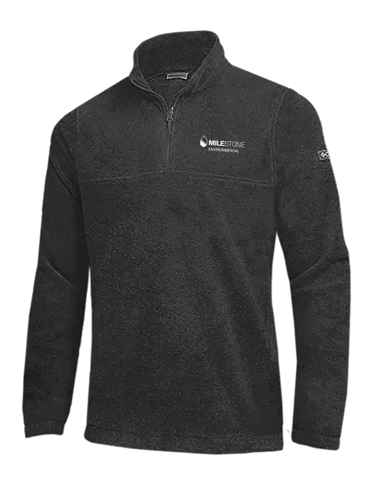 Columbia Charcoal Heather Steens Mountain Fleece 1/2 Zip Pullover w/Milestone Environmental Logo