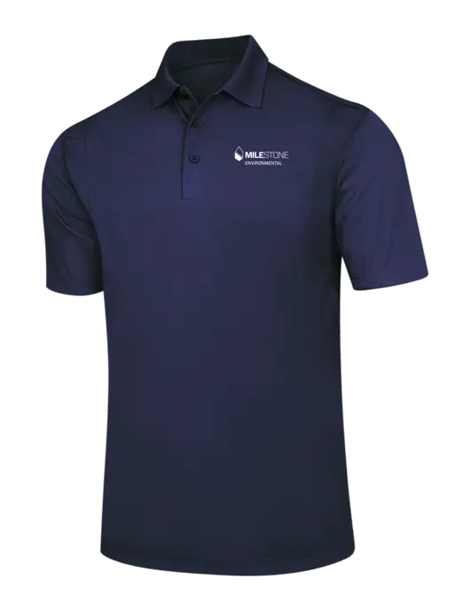 Navy Micropique Sport-Wick Polo w/Milestone Environmental Logo