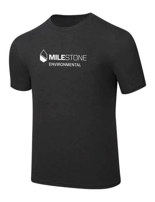 Simply Soft Black Frost 4.5oz  Poly/Combed Ring Spun Cotton T-Shirt w/Milestone Environmental Logo