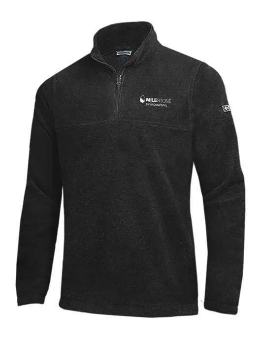 Columbia Black Steens Mountain Fleece 1/2 Zip Pullover w/Milestone Environmental Logo