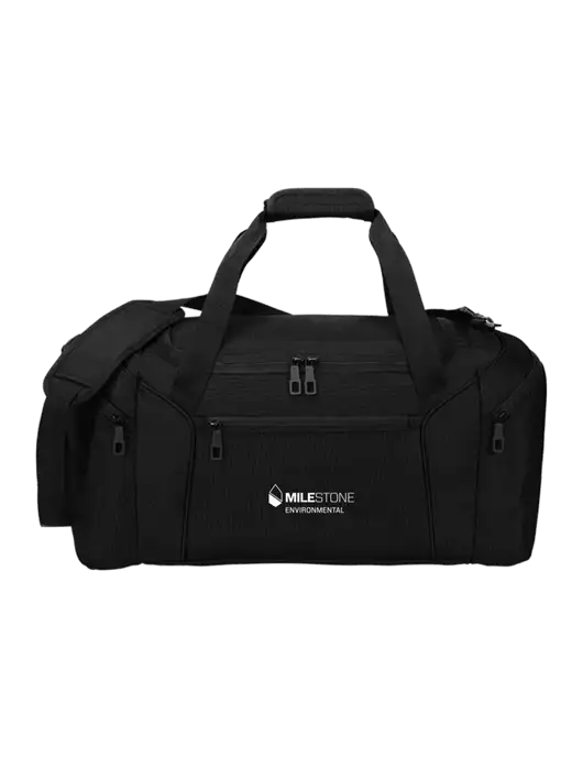 Slim & Lite Black Duffel    w/Milestone Environmental Logo
