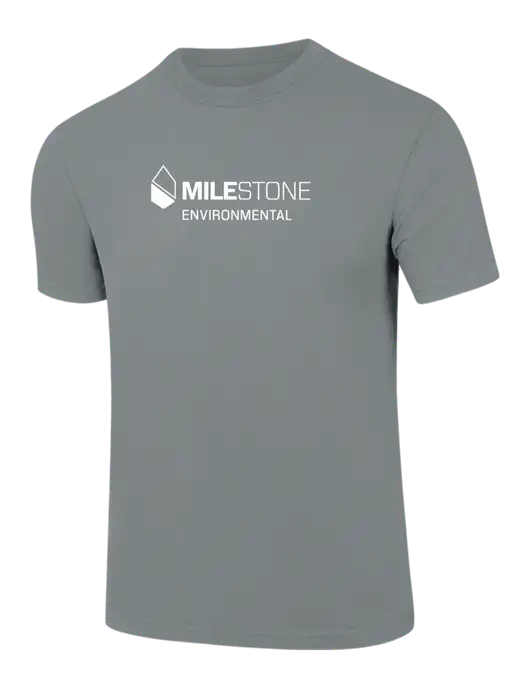 Comfort Colors 6.1 oz Medium Grey Heavyweight Ring Spun T-Shirt w/Milestone Environmental Logo