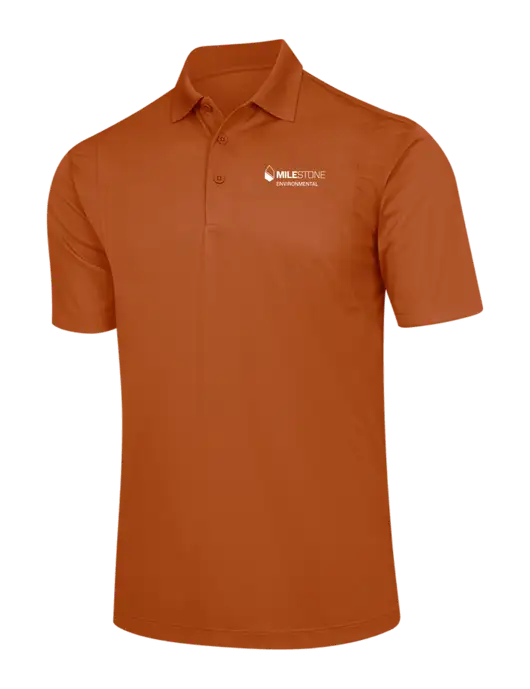Burnt Orange Micropique Sport-Wick Polo w/Milestone Environmental Logo