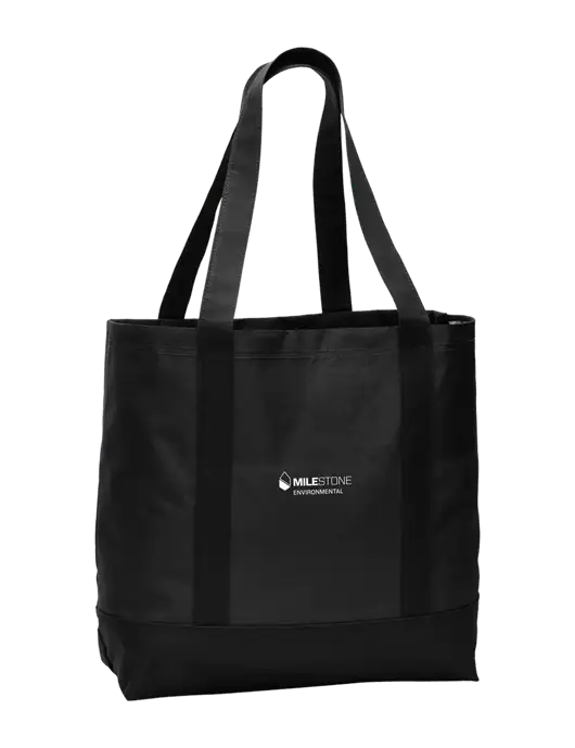 Carryall Black/Black Day Tote w/Milestone Environmental Logo