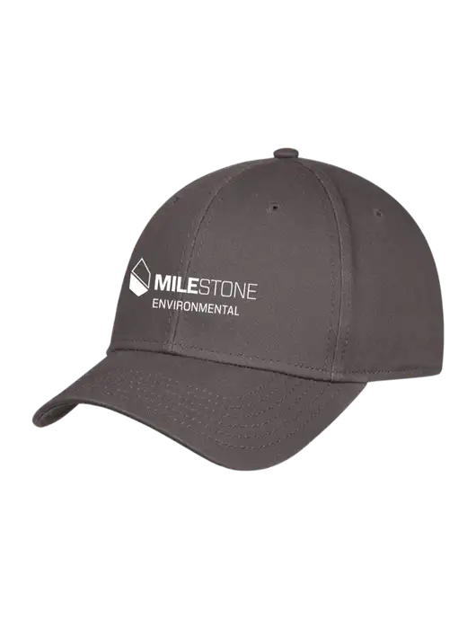 Charcoal Structured Cap Hook & Loop w/Milestone Environmental Logo