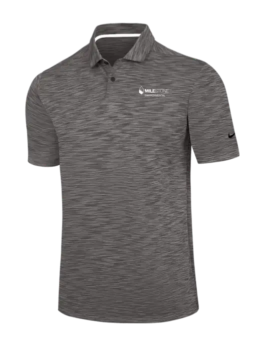 Nike Dark Grey Dri-FIT Vapor Space Dyed Polo w/Milestone Environmental Logo