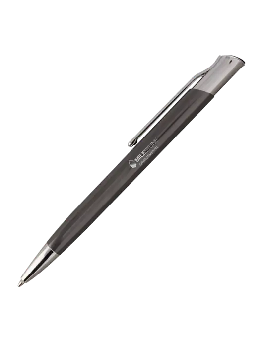 San Malo Gunmetal Pen - Black Ink w/Milestone Environmental Logo