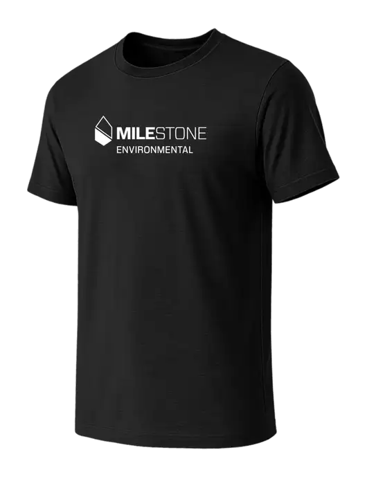 BELLA+CANVAS Black CVC Short Sleeve Tee w/Milestone Environmental Logo