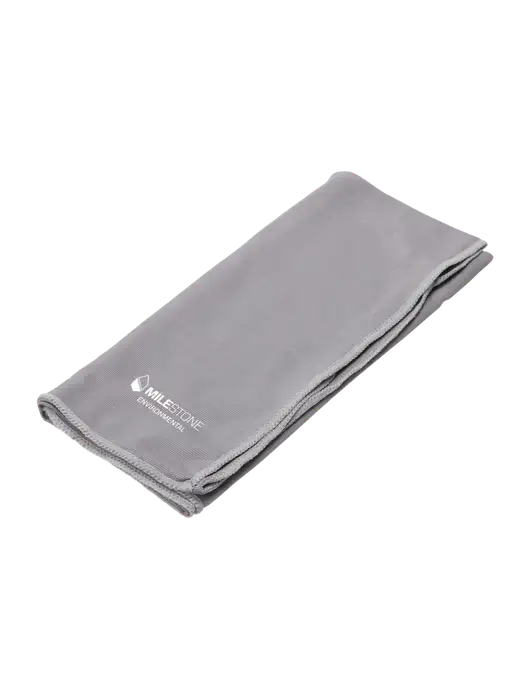 Eclipse Grey Copper Infused Cooling Towel w/Milestone Environmental Logo