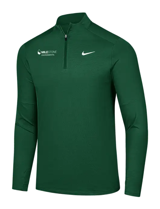 Nike Dark Green Dri-FIT Element 1/2-Zip Pullover w/Milestone Environmental Logo