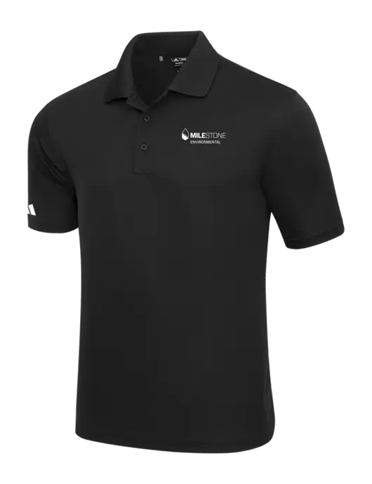 Adidas Black Basic Sport Polo w/Milestone Environmental Logo