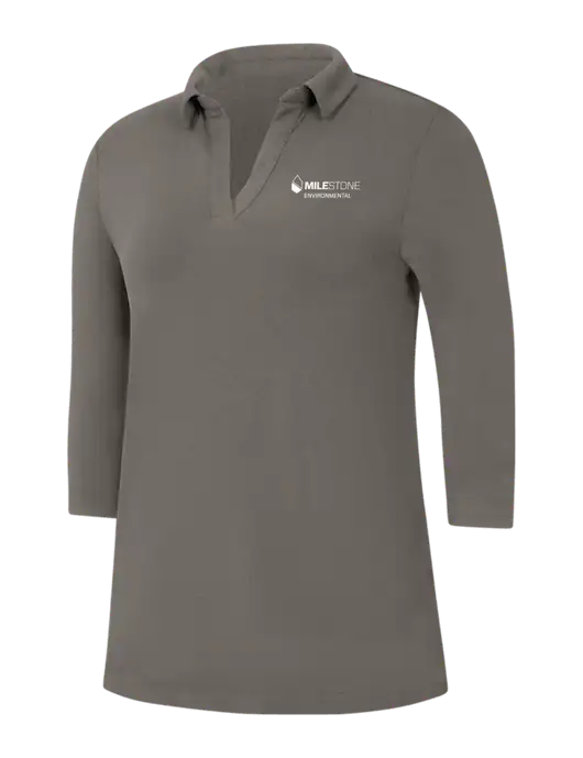 Womens Dark Grey Luxe Knit Tunic w/Milestone Environmental Logo