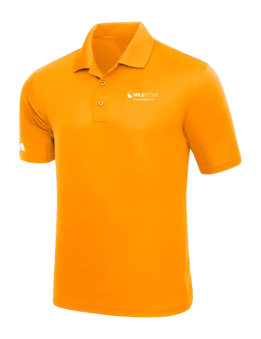Adidas Bright Orange Basic Sport Polo w/Milestone Environmental Logo