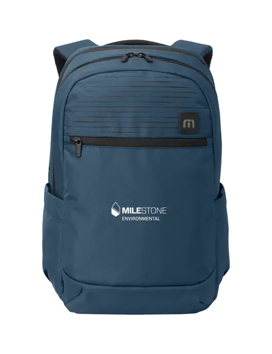 TravisMathew Light Navy Approach Backpack w/Milestone Environmental Logo