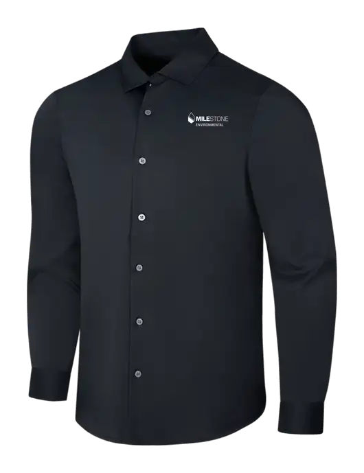 Black City Stretch Shirt w/Milestone Environmental Logo