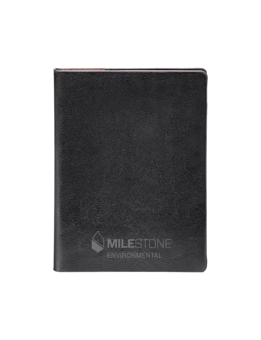 Fabrizio Black Rfid Passport Holder w/Milestone Environmental Logo
