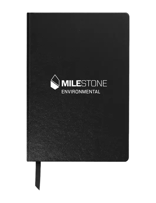 Achieve Black Hardcover Journal, 5.5 x 8.37 w/Milestone Environmental Logo