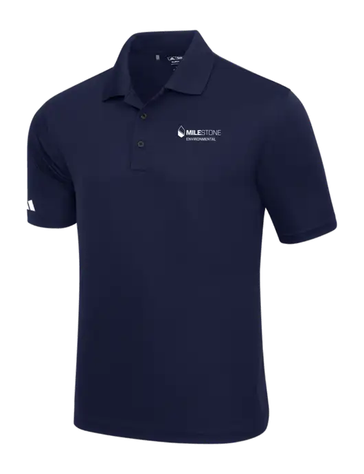 Adidas Navy Basic Sport Polo w/Milestone Environmental Logo