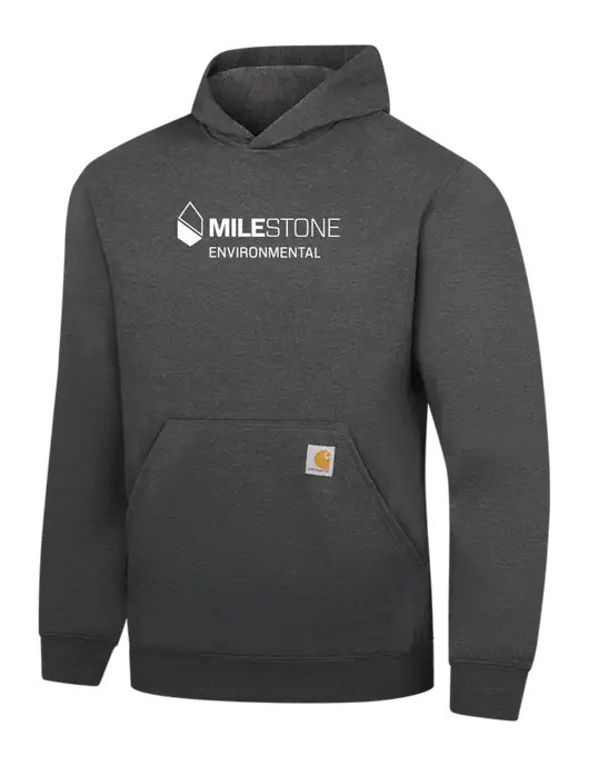 Carhartt Dark Grey Heather Midweight Hooded Sweatshirt w/Milestone Environmental Logo