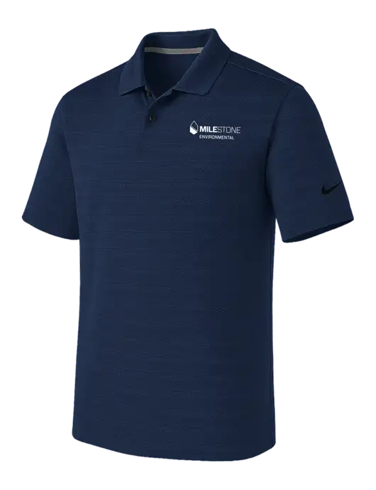 Nike Navy Dri-FIT Vapor Jacquard Polo w/Milestone Environmental Logo