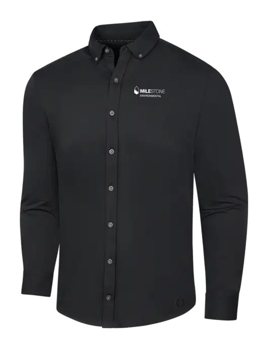 OGIO Blacktop Modern Code Stretch Button-Up Shirt w/Milestone Environmental Logo