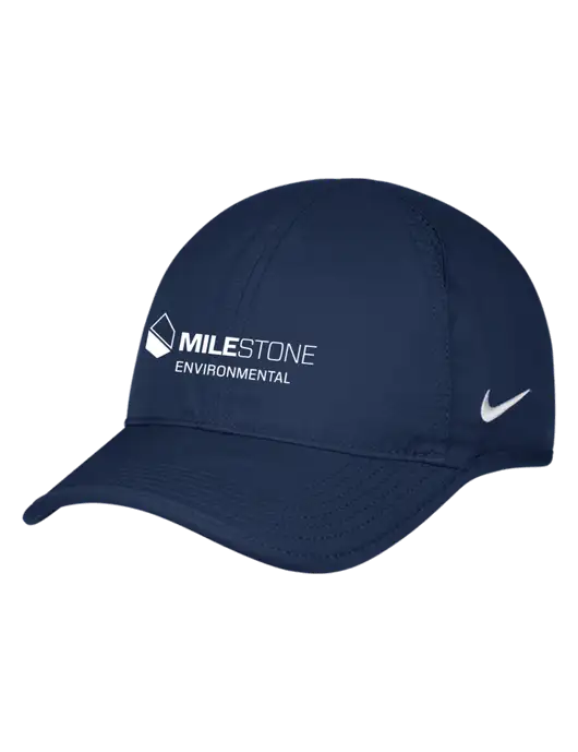 Nike Navy Featherlight Cap w/Milestone Environmental Logo
