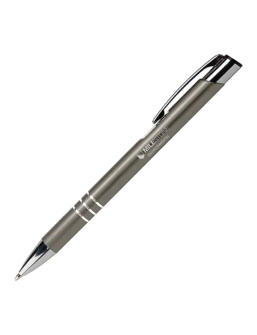Laurent Gunmetal Pen - Black Ink w/Milestone Environmental Logo