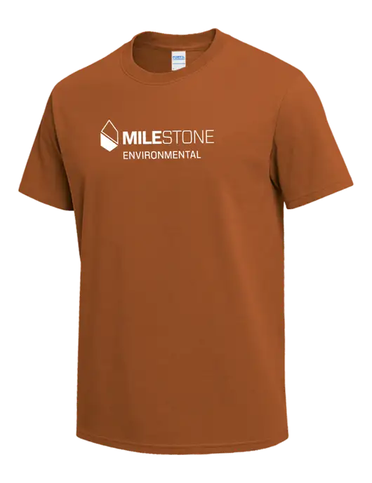 Burnt Orange Heavyweight 6.1 oz T-Shirt w/Milestone Environmental Logo