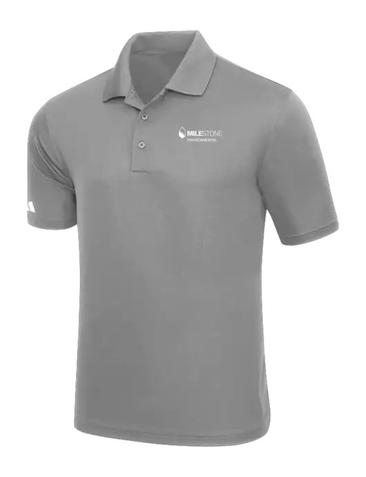 Adidas Light Grey Basic Sport Polo w/Milestone Environmental Logo