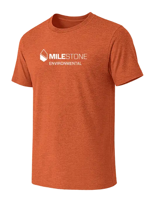 BELLA+CANVAS Heather Orange CVC Short Sleeve Tee w/Milestone Environmental Logo