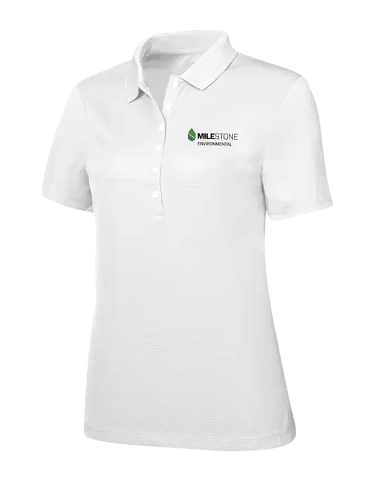 Callaway Womens Ottoman Bright White Polo w/Milestone Environmental Logo