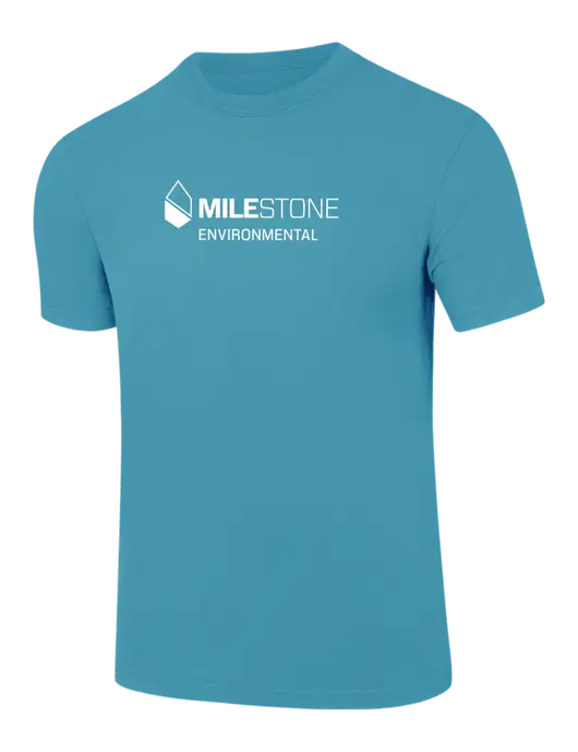 Comfort Colors 6.1 oz Sapphire Heavyweight Ring Spun T-Shirt w/Milestone Environmental Logo