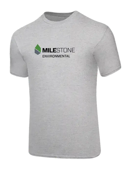 Core Blend Light Grey Heather T-Shirt w/Milestone Environmental Logo