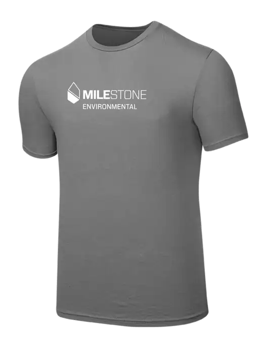 Seriously Soft Medium Grey T-Shirt w/Milestone Environmental Logo