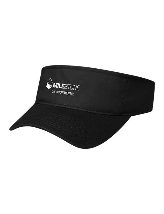 Black Cap Visor w/Milestone Environmental Logo